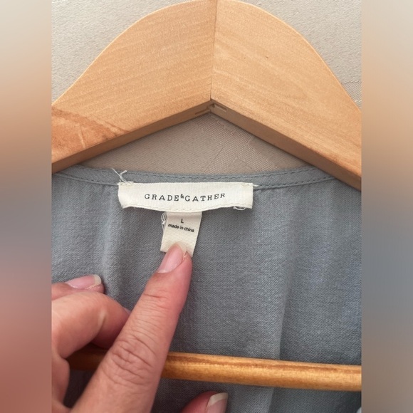 Grade & Gather Blue Cotton Oversized Dress Size Large - Picture 3 of 6